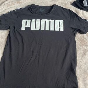 PUMA Men's Black Tee with Bold Logo